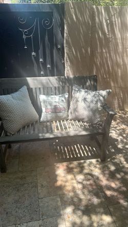 Bench with pillows