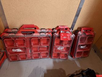 Milwaukee Packout Organizer Cases – Lot of 3