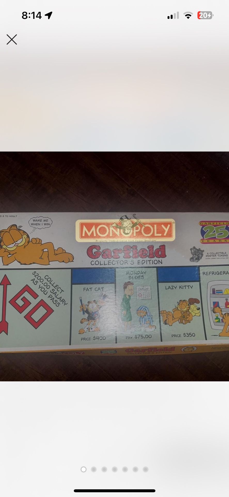 Garfield Monopoly Collector’s Edition Board Game