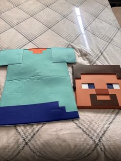 Minecraft Steve Costume with Mask