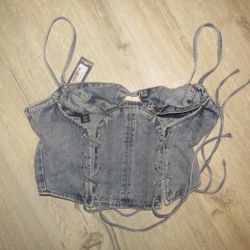 PLT Denim Corset 