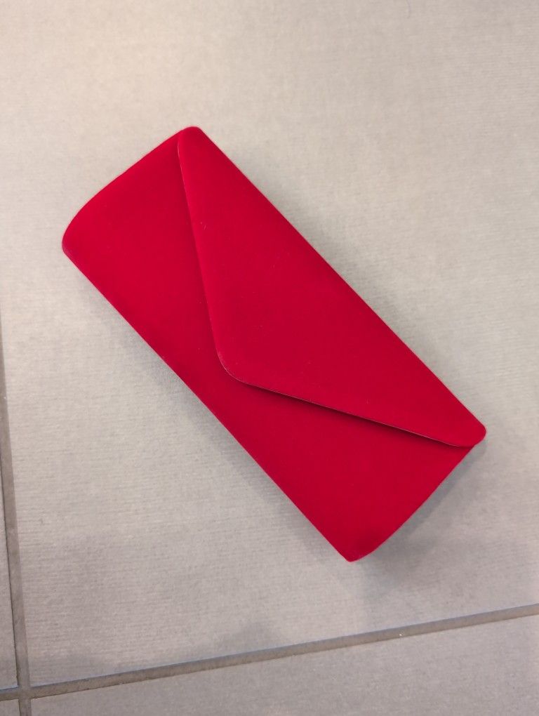 Small Red Velvet Clutch Purse