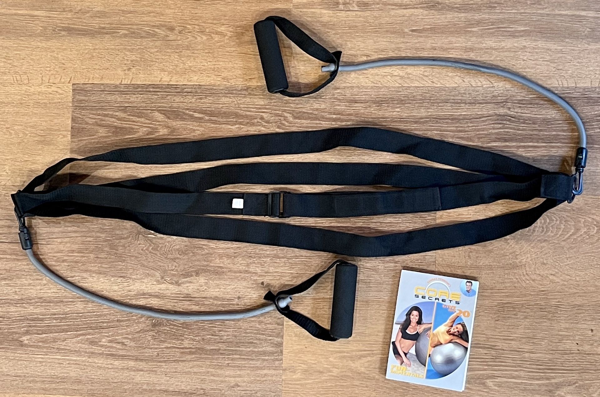 Gunnar Peterson Core Secrets - Give Me 20 (DVD) & Resistance bands (accessory for exercise ball, BALL NOT INCLUDED)