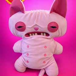 Fuggler XL Pink Cat - 18 inches limited Pillow Plush