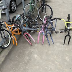 Bicycles, accessories, and all the parts together for sale