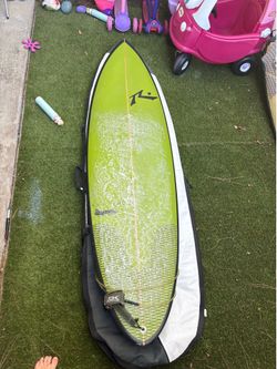 Rusty Smoothie Surfboard with Dakine Board Bag