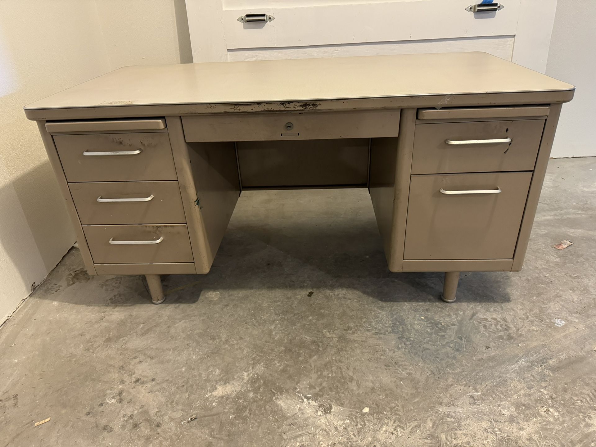 Vintage Steelcase Tanker Desk