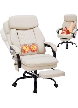 🔥Brand new🔥 Kneading Massage Office Chair with Foot Rest,16 Nodes Shiatsu Massage Reclining Office Chairs,450lbs Home Office Desk Chair for Heavy Pe
