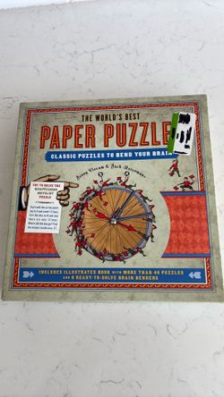 The world’s best paper puzzles. Ages 8+.