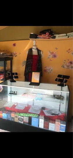 Medium size glass display case.