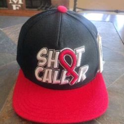 New Flat Fitty Snapback W/ Shot Caller Logo Red/Black