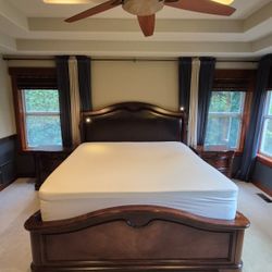 King Bed Frame + 2 Nightstands + Cedar Storage Bench (Will Separate)