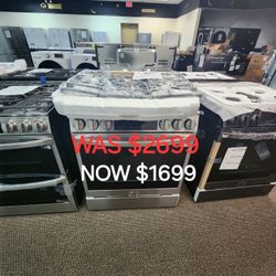 6.3 Cu. Ft. 30 In Smart Probake Slide In Dual Fuel Range Eith Gas Stove And Electric Oven 