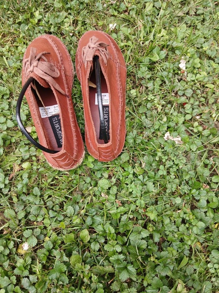Loafers Brown Leather For Women.