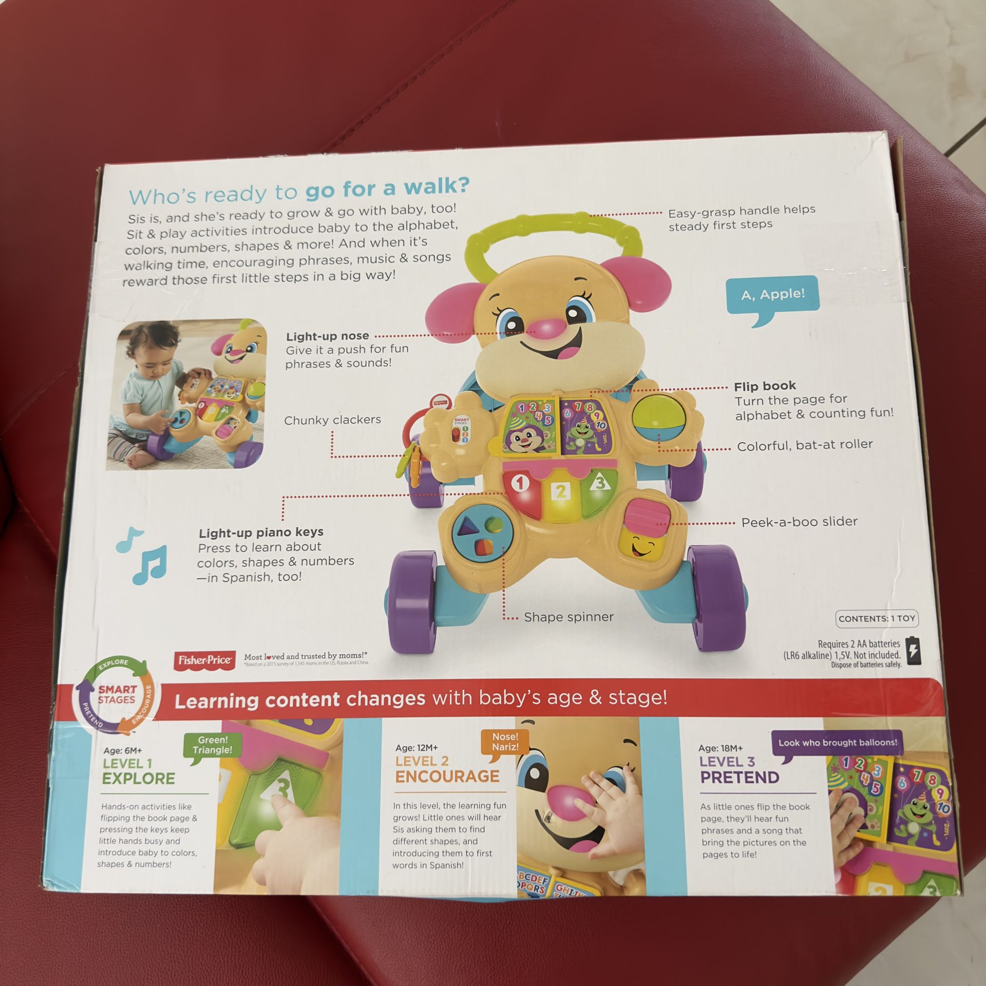 Fisher Price Laugh & Learn Smart Stages Puppy Walker Phrases & Music 6-36  Months