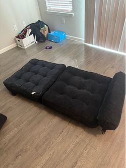 MAXYOYO Corduroy Folding Sofa Bed, Convertible Sleeper Couch with Pillow and Back Support OPEN TO OFFERS