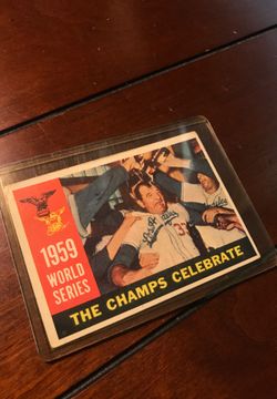 1960 Topps Baseball Card 1959 World Series The Champs Celebrate Baseball ⚾️ Card!