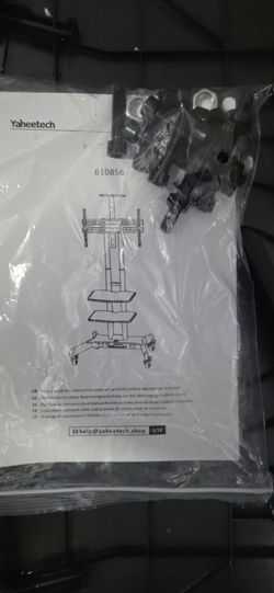 Yaheetech Rolling TV Stand with Shelves