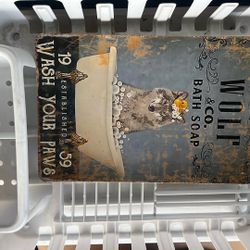 Antique Roofing Company Bath Soap Placard