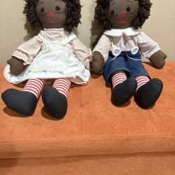 Unique African American Raggedy Ann & Andy Dolls