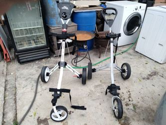Golf carts bags and clubs