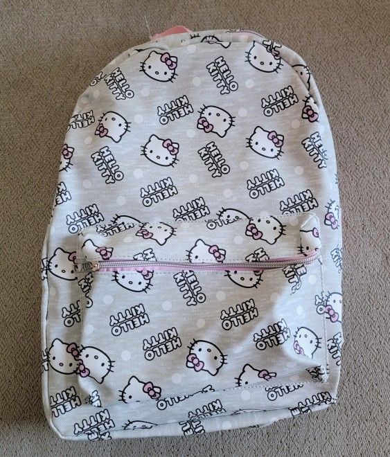 Brand New Sanrio Hello Kitty Backpack Grey And Pink