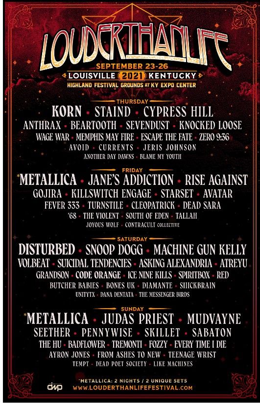 Louder Than Life 2021 Music Festival Three 4 Day GA Passes