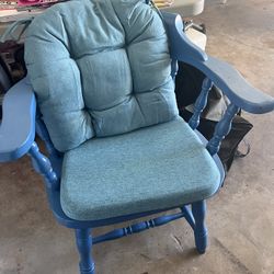 Blue Wooden Chair 