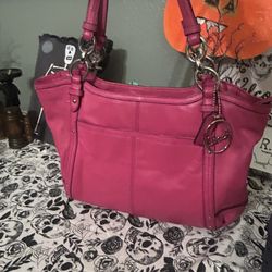 Pink coach purse