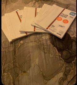 5 Packs Wide Ruled Filler Paper — 150 Sheets — School Supplies