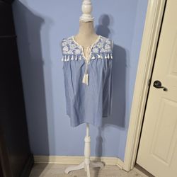 Blue Rain Medium Womens Blouse 