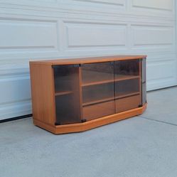 1970s Made In Denmark Teak TV Stand Media Center Danish