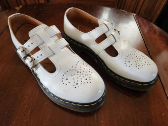 Dr. Martens 8065 Mary Jane white shoes