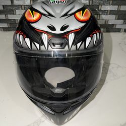 AGV K1 S LYZARD MATT BLACK/GREY/RED - MOTORBIKE FULL FACE HELMET DOT (E2206)