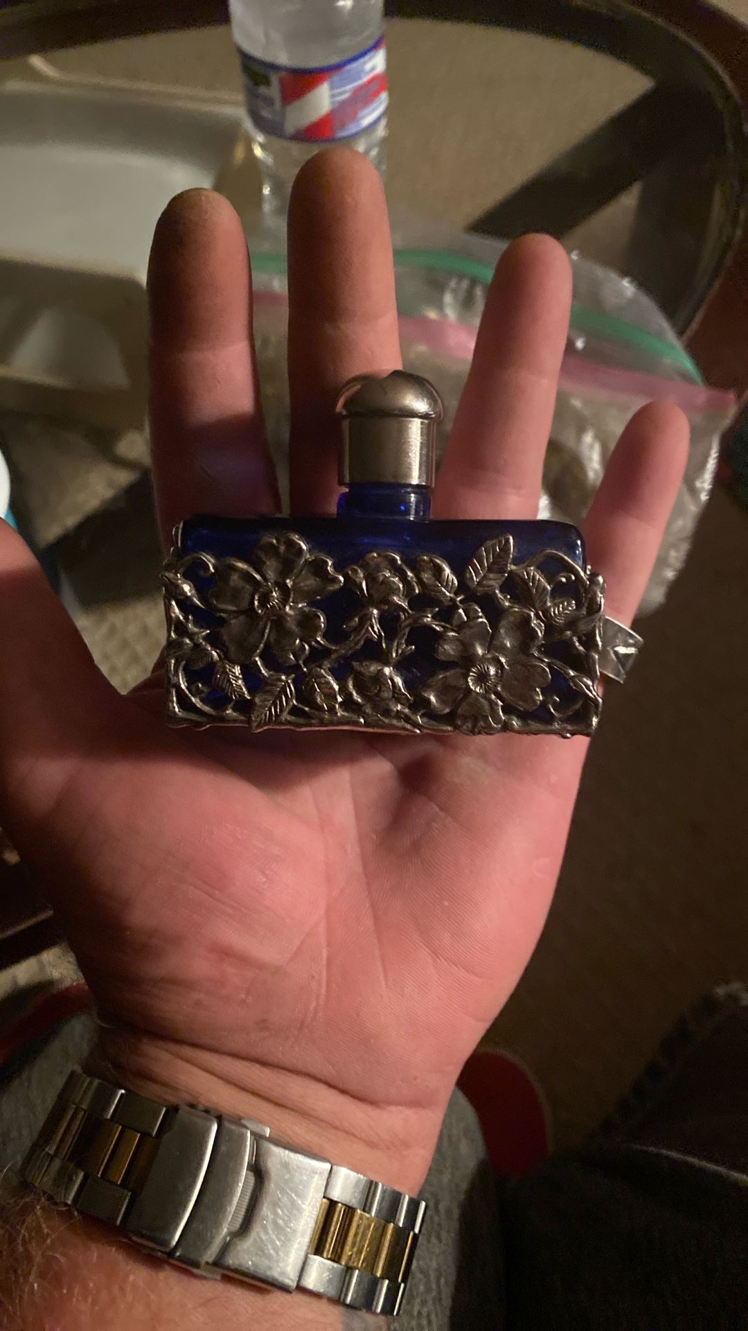 Colbat Blue Antique Perfume Bottle