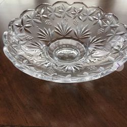 Glass Footed Pedestal Fruit Bowl Dish Home Deco
