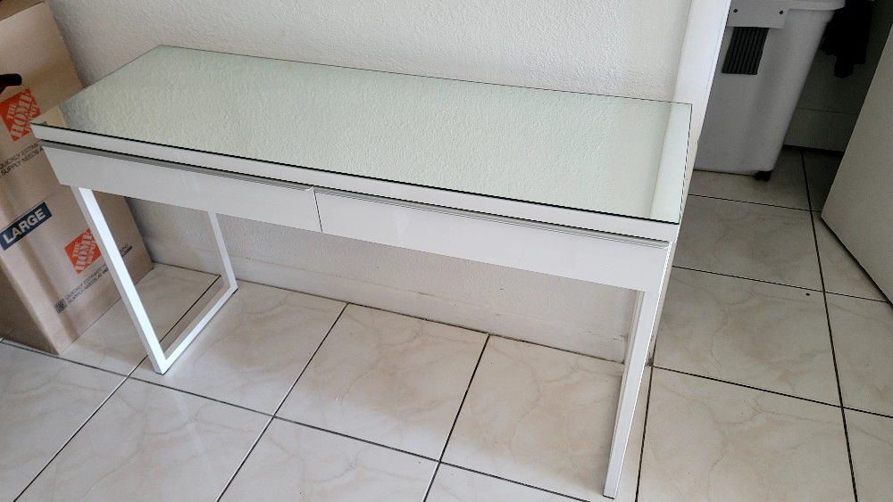 Ikea Table with Mirror Top