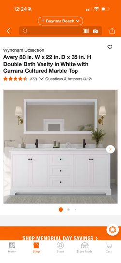 Brand new white vanity