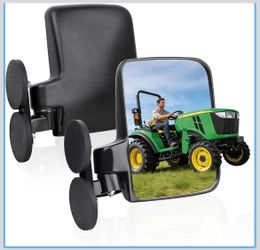 Magnetic Mirrors for Tractors, Forklifts, Snow Plows with Metal Surfaces, 2 Pack