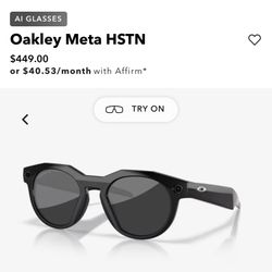 Meta Oakley HSTN Black Frame/ Black Lens