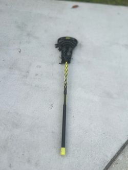 STX Stallion 6000 Lacrosse Stick Mens" Black Alloy Shaft Complete SEO Ready
