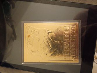 Michael Jordan rookie collectible playing card gold