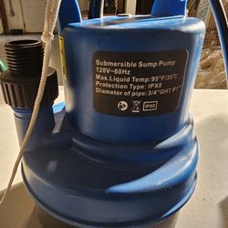 Submersible Sump Pump with Drain Hose - 120V