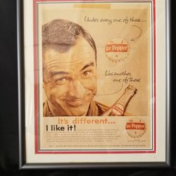 Vintage Dr Pepper Ad Framed