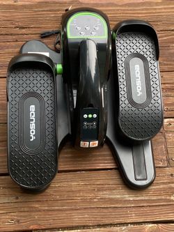 Elliptical machine- under desk leg exerciser with remote, variable speed with reverse direction mode