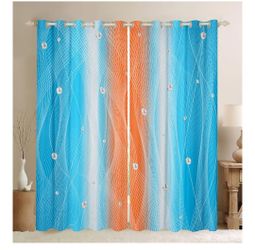 Ombre Pearl Printed Blackout Curtains