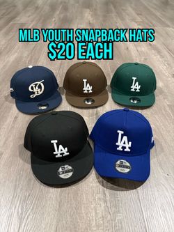 MLB new era Los Angeles dodgers black, forest green, city edition navy blue, brown and regular blue 9fifty and 9forty YOUTH SnapBack hats