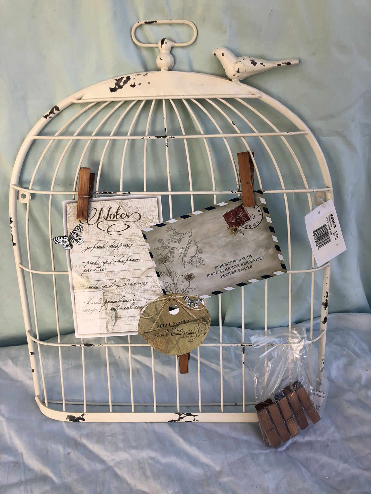 Bird Cage Style Memo/Photo Holder