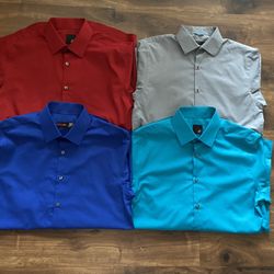 Four Men’s Button Up Dress Shirts Up For Sale 