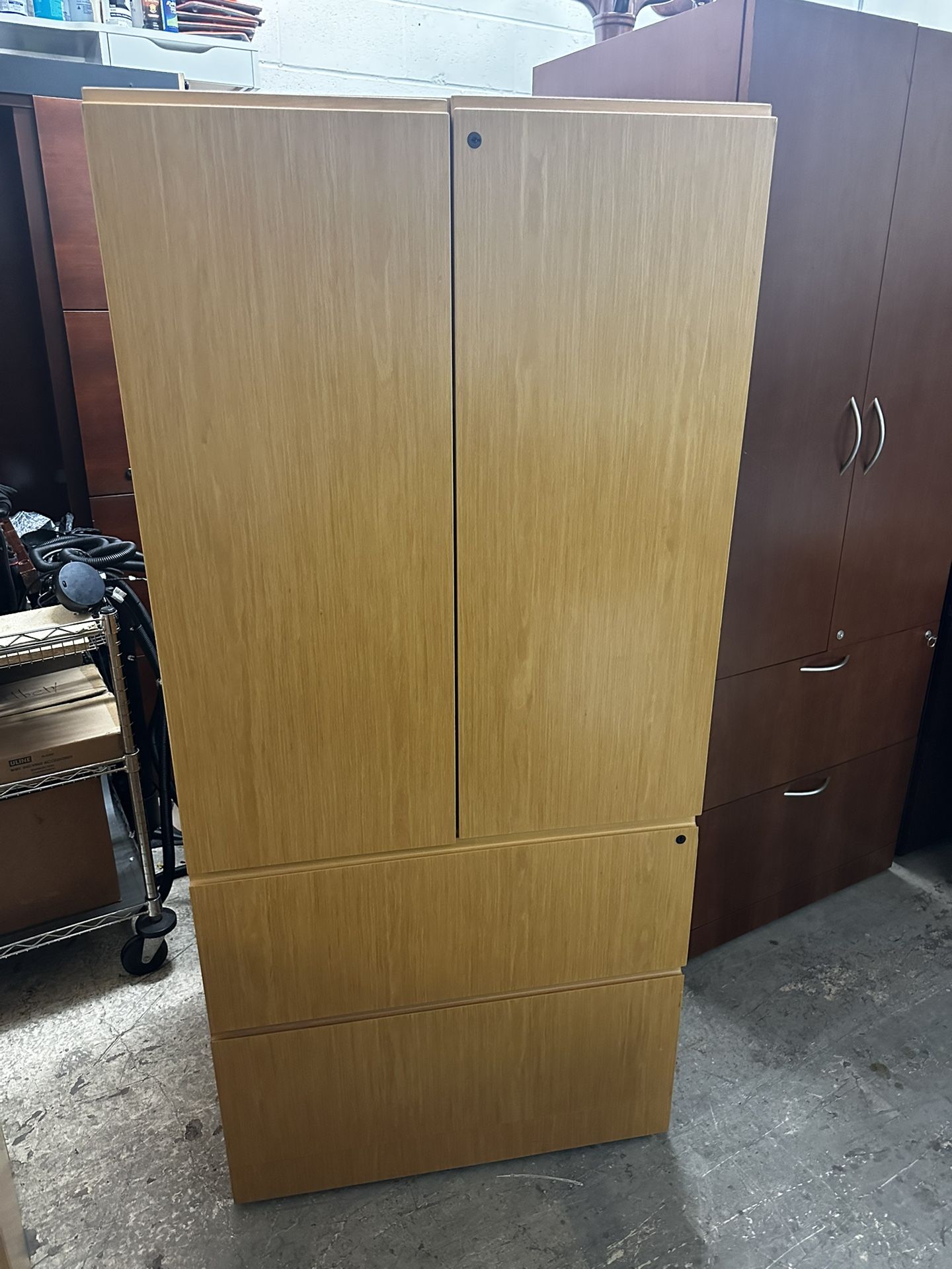 OFFICE/HOME FILE CABINET 2 DRAWERS LATERAL COMBO STORAGE FILE CABINET